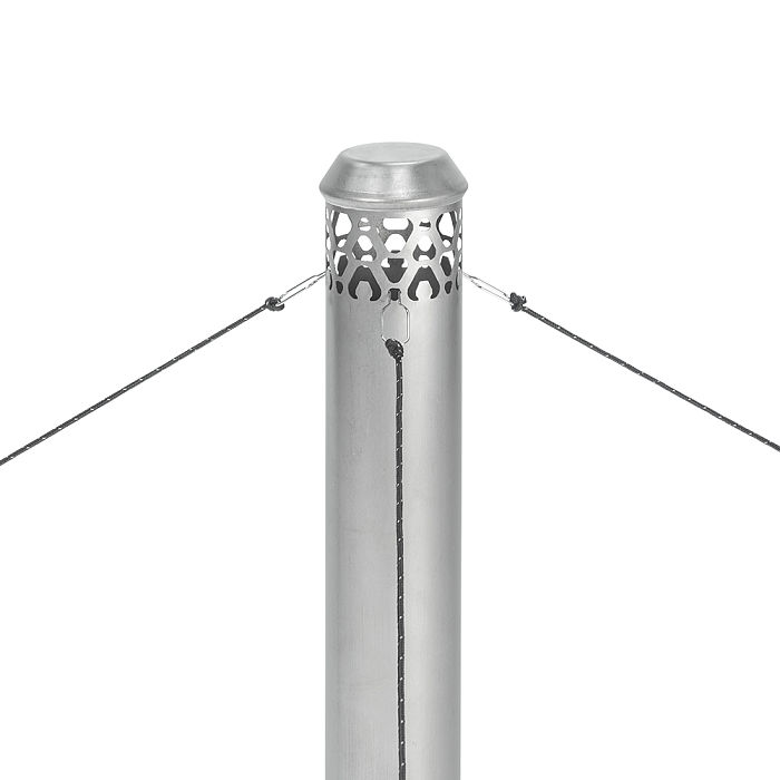 Φ2.36in x 14.17in (Φ6cm x 36cm) Titanium Stove Pipe Set 2.0 Version | Detachable Assembled Stove Chimney Non Rolling Solid Section Flue | POMOLY