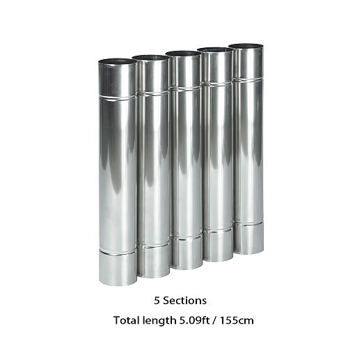Φ2.36in x 13.78in (Φ6cm x 35cm) Stainless Steel Extension Chimney Set | POMOLY