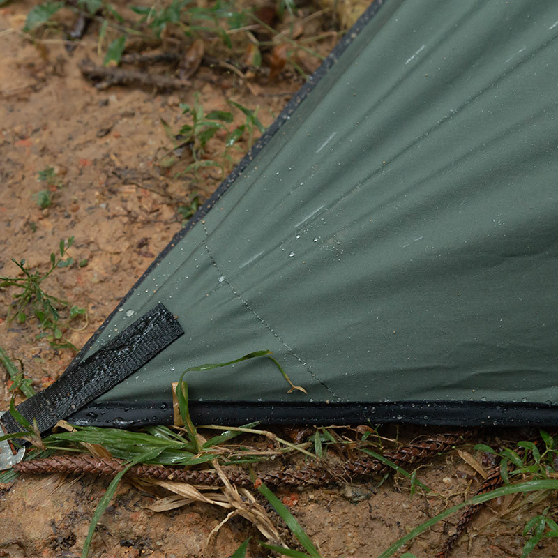 Canvas Shelter with Stove Jack for Solo Bushcraft and Camping