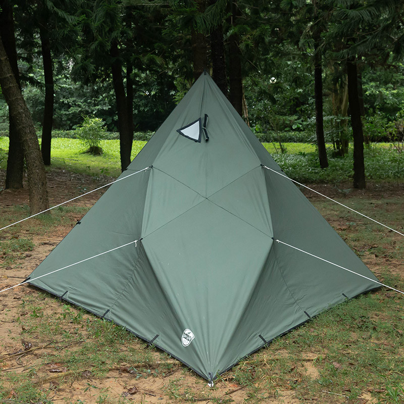 Canvas Shelter with Stove Jack for Solo Bushcraft and Camping