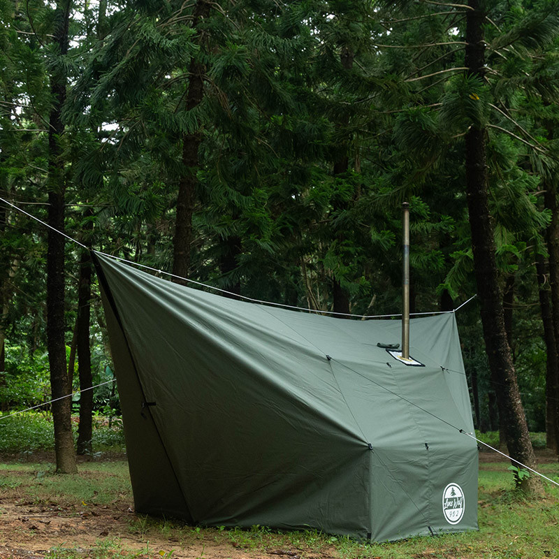 Rhombus Hammock Hot Tent Canvas Hammock Tarp with Stove Jack for