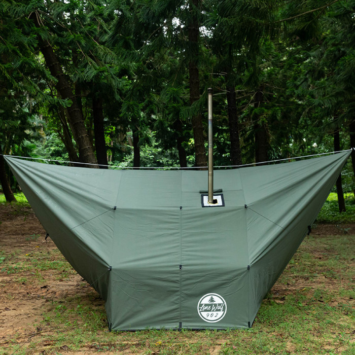 Rhombus Hammock Hot Tarp | Lonewolf902 Canvas Hot Shelter for Hammock Camping