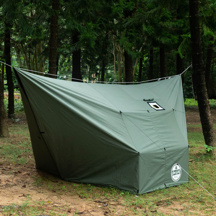 Rhombus Hammock Hot Tarp | Lonewolf902 Canvas Hot Shelter for Hammock Camping | Lonewolf902 Design