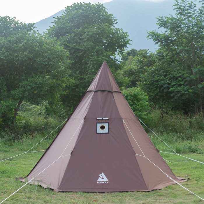 POMOLY HEX Hot Tent | 2 Person Tipi Tent with Wood Stove Jack for All Season Camping