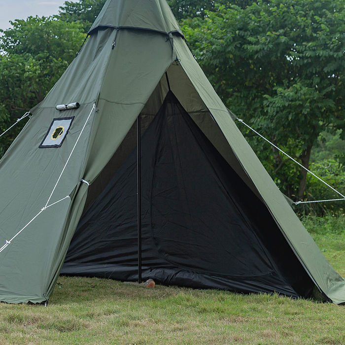 POMOLY HEX Hot Tent | 2 Person Tipi Tent with Wood Stove Jack for All Season Camping