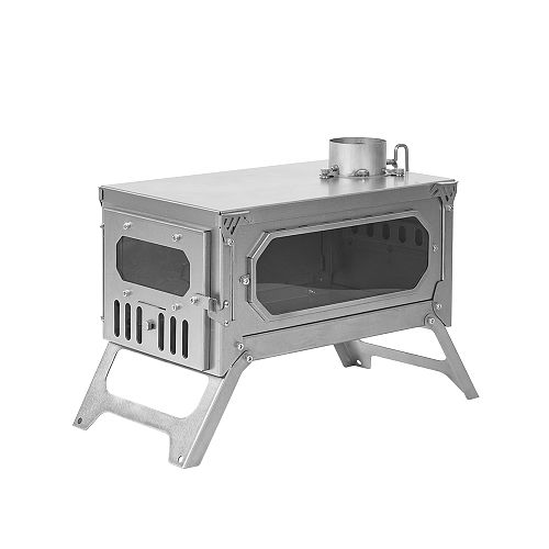 T-Brick Mini | Portable Titanium Wood Stove for Solo Hot Tent Camping | POMOLY New Series