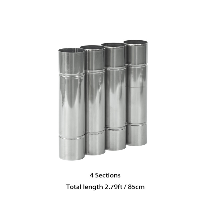 Φ2.36in x 9.84in (Φ6cm x 25cm) Stainless Steel Extension Chimney Set | POMOLY