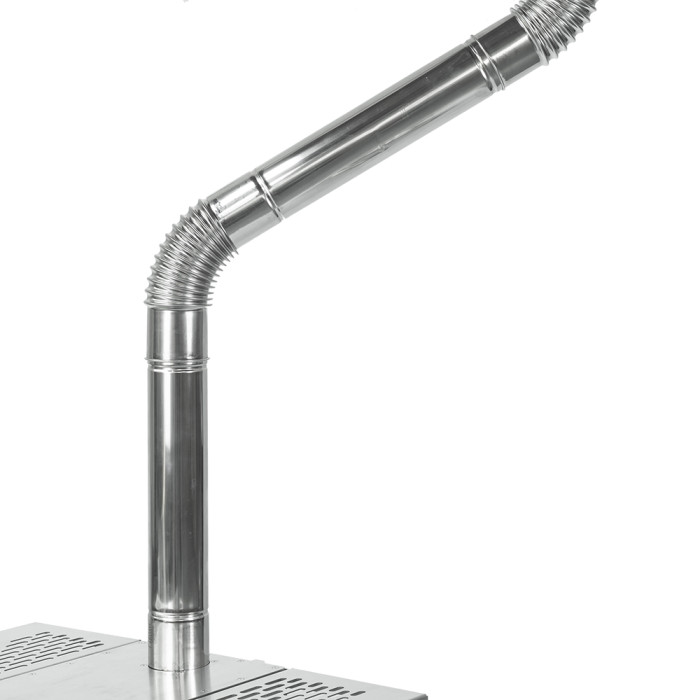 45 / 90 Degree Pipe Section | Stainless Steel Chimney |  for Tent Stoves with 2.36in / 6cm Diameter Chimney Pipes | One Pair