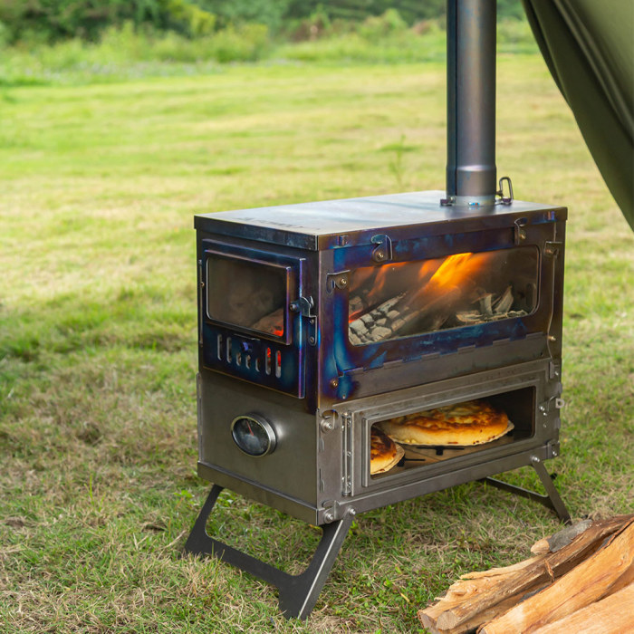 【Pre Order】T1 Taisoca Oven Stove | Portable Titanium Tent Wood Stove with Oven Part |  New Arrival