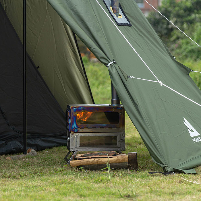【Pre Order】T1 Taisoca Oven Stove | Portable Titanium Tent Wood Stove with Oven Part |  New Arrival