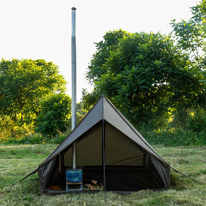 CHALET 70 Camping Hot Tent With Two Poles | Solo Winter Camping Wall Tent  | POMOLY New Arrival