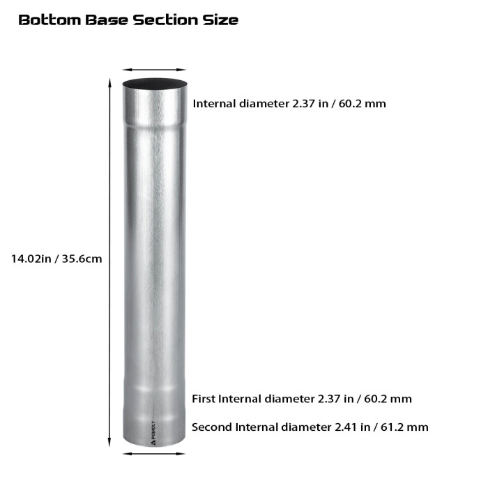 Titanium Stove Pipe Set 2.0 Version | Detachable Assembled Stove Chimney Non Rolling Solid Section Flue | POMOLY New Arrival 2022