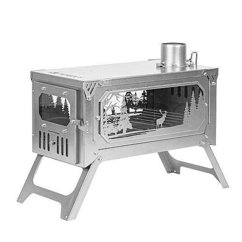 T-Brick Altay Winter Version | Portable Titanium Wood Stove for Hot Tent Camping