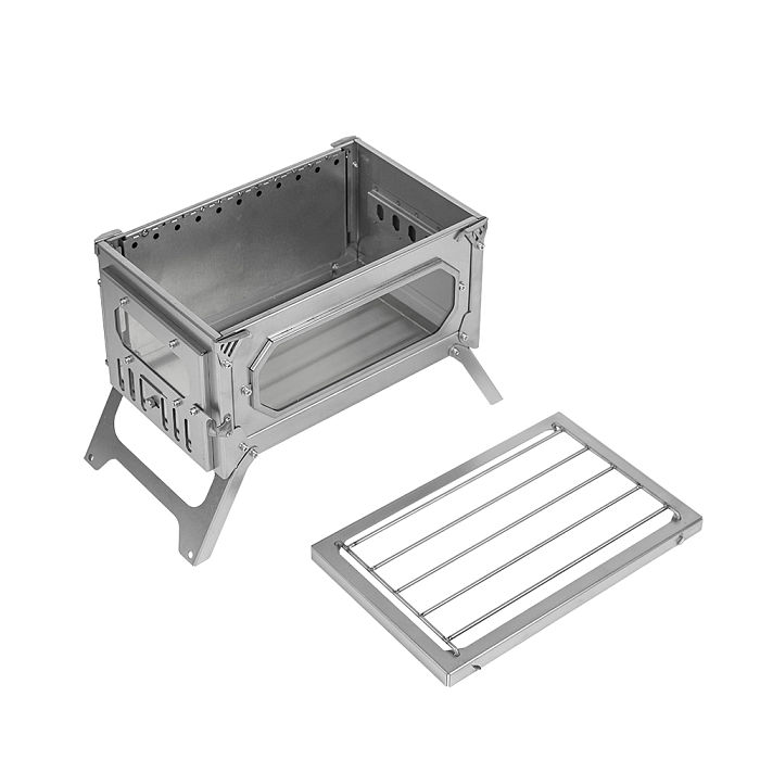 T-Brick Mini | Portable Titanium Wood Stove for Solo Hot Tent Camping | POMOLY New Series
