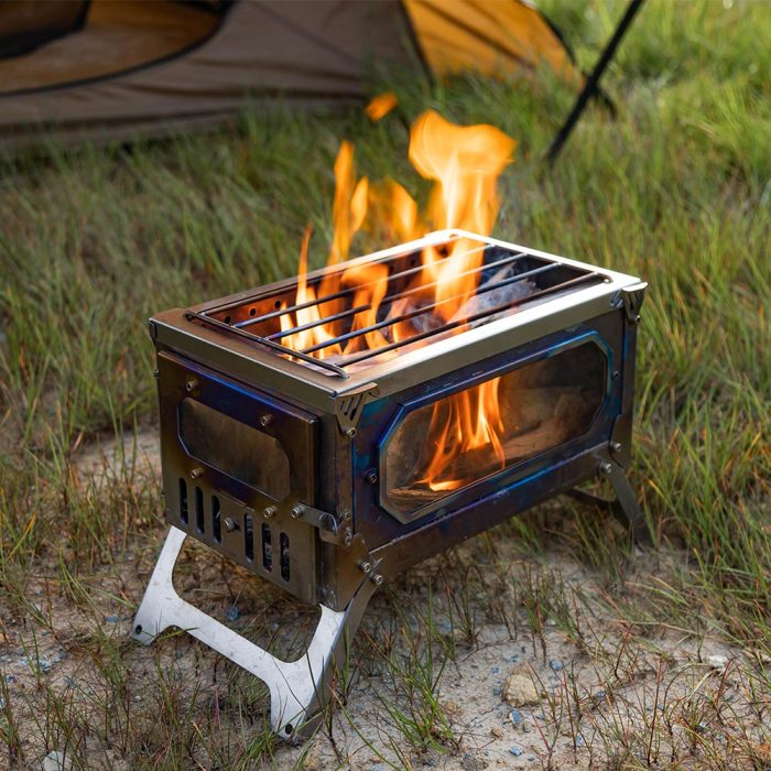[Pre Order] T-BRICK Mini | Portable Titanium Wood Stove for Solo Hot Tent Camping | POMOLY 2022 New Series