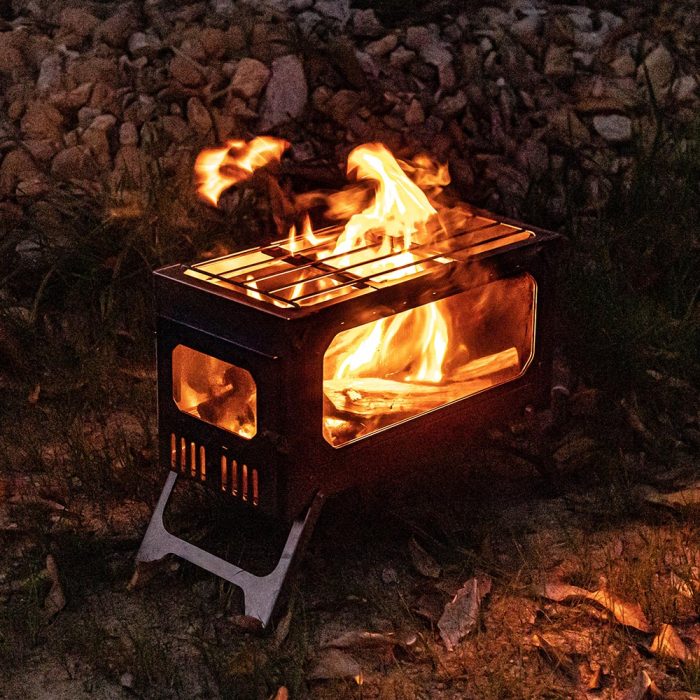 T-Brick Ultra Campfire Grill Ultralight Titanium Stove Accessory