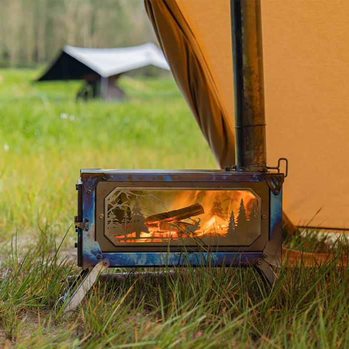 [Pre Order] T-Brick Altay Winter Version | Portable Titanium Wood Stove for Hot Tent Camping | POMOLY 2022 New Arrival