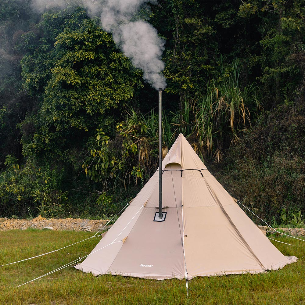POMOLY YARN Octa TC ワンポールテント YARN Octa Canvas Hot Tent with Wood Stove Jack 3-5 Person