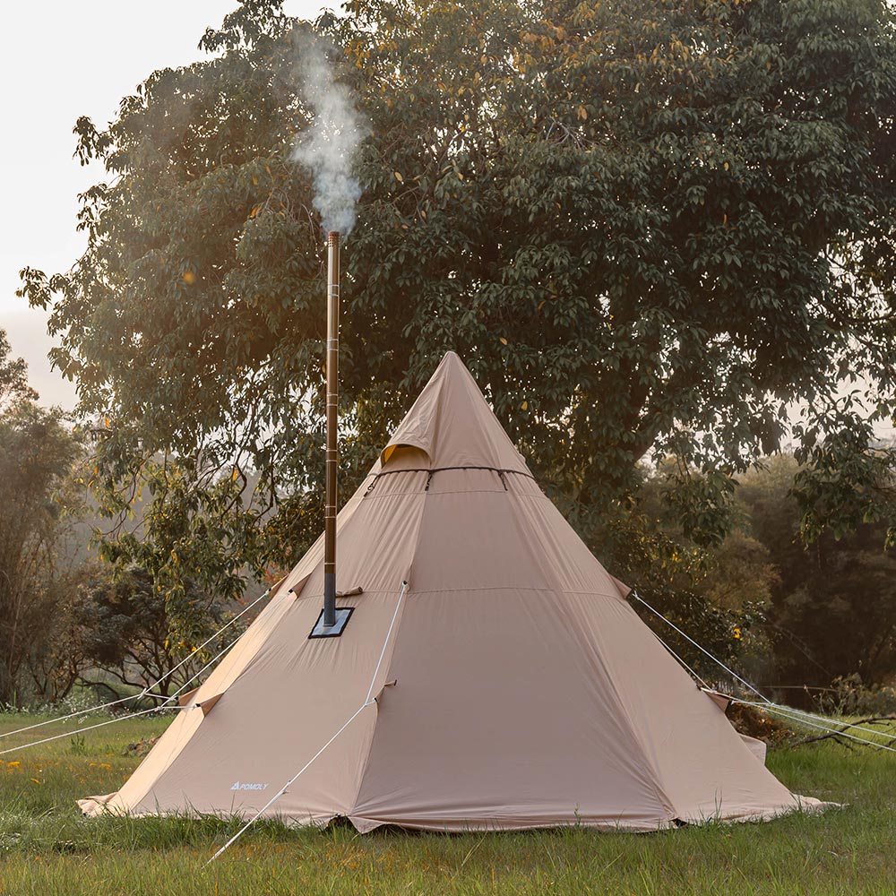Canvas tent with wood stove online