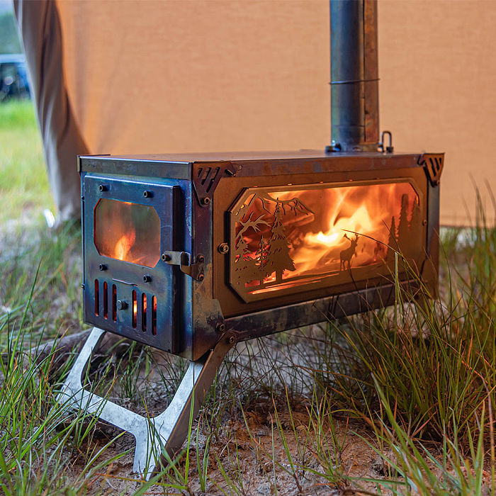 T-Brick Altay Winter Version | Portable Titanium Wood Stove for Hot Tent Camping