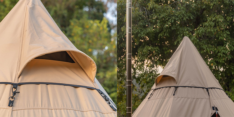 teepee tent top vents