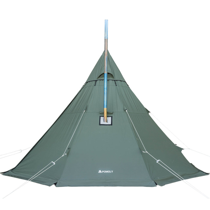 YARN Octa Canvas Hot Tent | 3-5 Person Tipi Tent with Wood Stove Jack for All Season Camping | POMOLY New Arrival