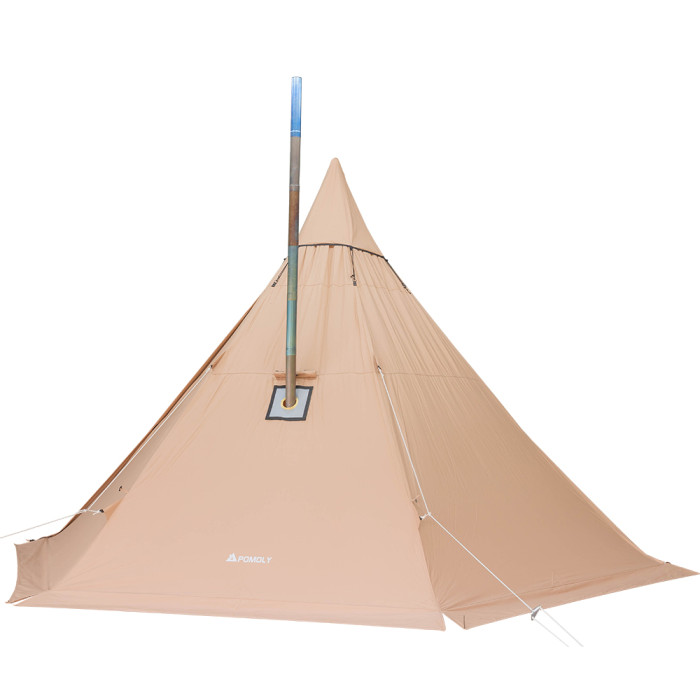 YARN Plus Canvas Hot Tent | 2-4 Person Tipi Tent with Wood Stove Jack for All Season Camping