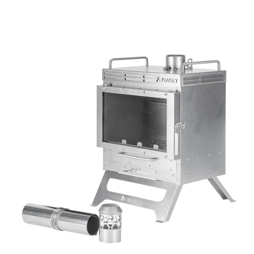 Dweller-Ti Wood Stove | Titanium Outdoor Fireplace | POMOLY & GREEN STOVE New Arrival