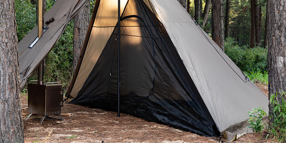 HUSSAR Plus Tipi with Stove Jack 4P Hot Tent | POMOLY 2021 HUSSAR Plus Tipi with Stove Jack 4P Hot Tent | POMOLY 2021
