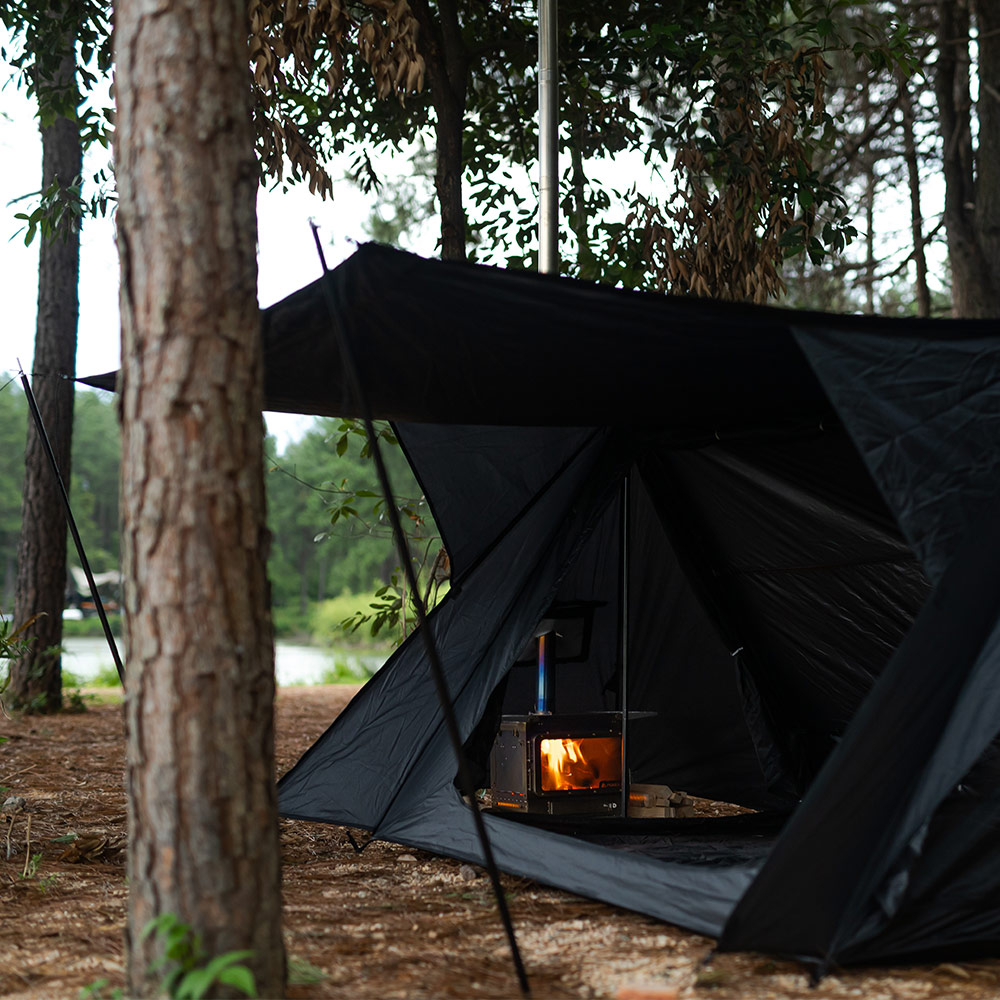 STOVEHUT Black Shelter Hot Tent | Camping Baker Style STOVEHUT Black Shelter Hot Tent | Camping Baker Style
