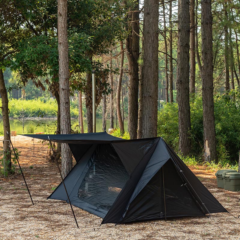 Black camping outlet tent