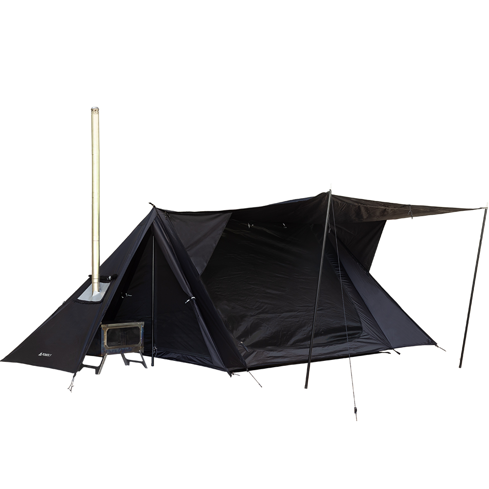 STOVEHUT Black Shelter Hot Tent | Camping Baker Style Shelter Tent With  Stove Jack - Pomoly