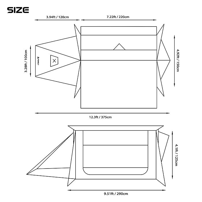 STOVEHUT TC Chimney Shelter | Camping Hot Tent for Bushcrafter | POMOLY New Arrival