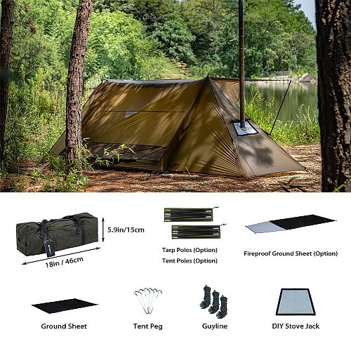 STOVEHUT 20 Ultralight Shelter Hot Tent Camping Tent with Stove Jack | POMOLY New Arrival