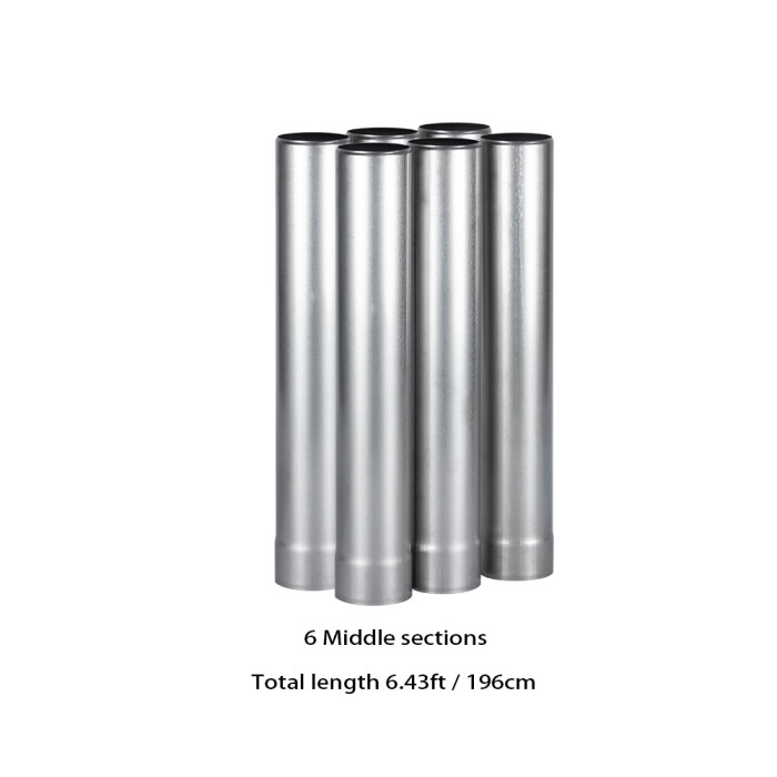 2.36in / 6cm Titanium Extension Middle Section Chimney Set | POMOLY New Arrival 2022