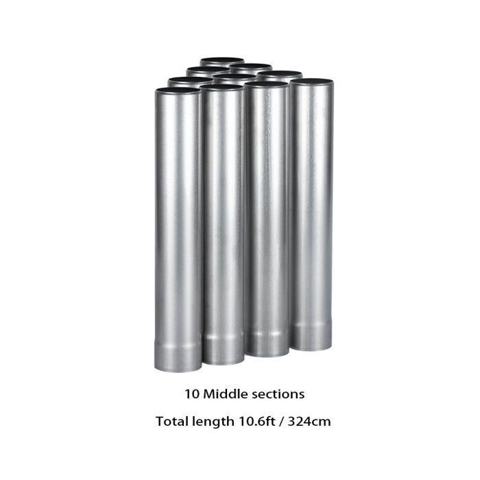 2.36in / 6cm Titanium Extension Middle Section Chimney Set | POMOLY New Arrival 2022