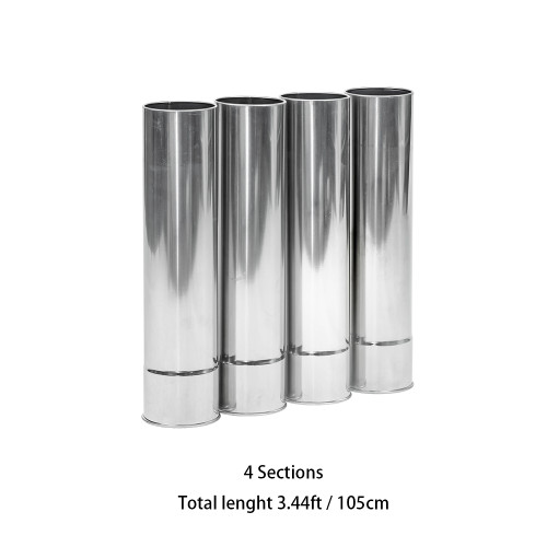Φ2.76in x 11.81in (Φ7cm x 30cm) Chimney Extension Set | Stainless Steel Stovepipe Set | POMOLY