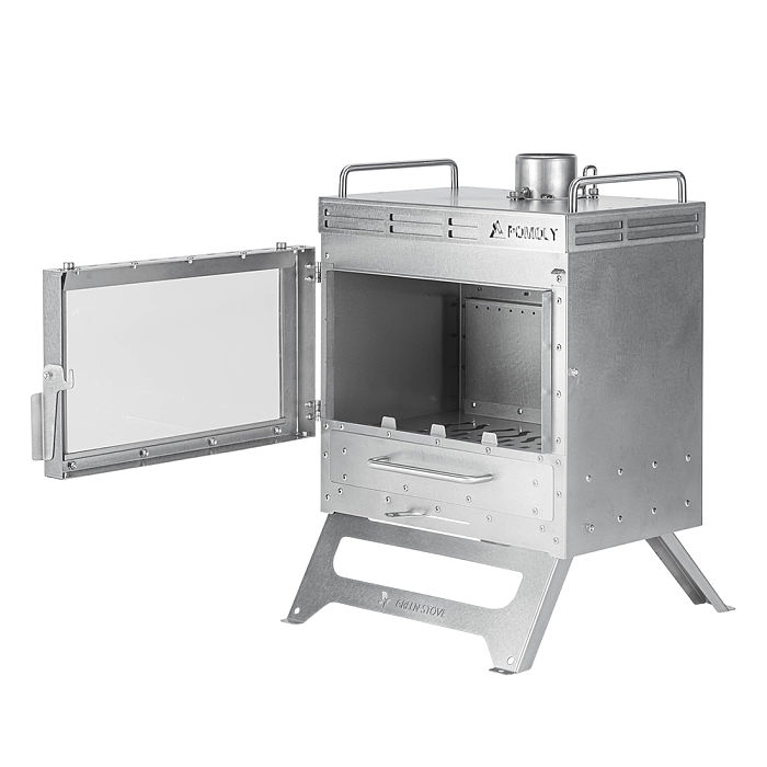 Dweller-Ti Titanium Wood Stove | Segmented Titanium Chimney Version | POMOLY & GREEN STOVE New Arrival