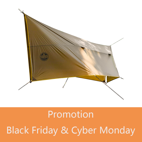 【BF&CM】Wolfden UL Hammock Hot Tent Rain Fly Tarp Shelter 9ft x 12ft | Ultralight 20D 3000mm Silnylon Tarp