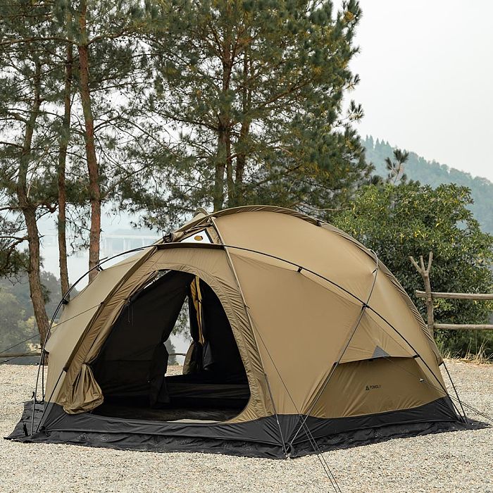 POMOLY Dome X4 | Freestanding Tent Dome Hot Tent Large Round Tent 2-4 Person Family Tent