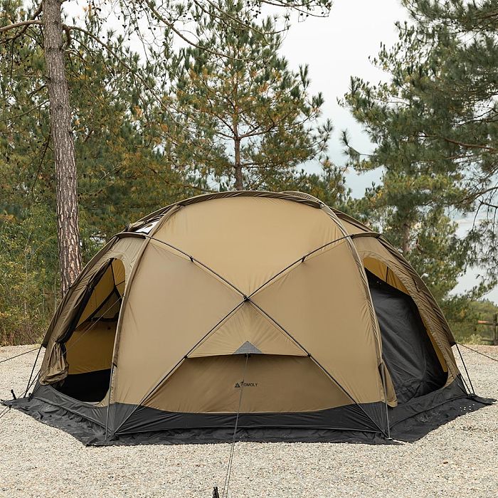 POMOLY Dome X4 | Freestanding Tent Dome Hot Tent Large Round Tent 2-4 Person Family Tent