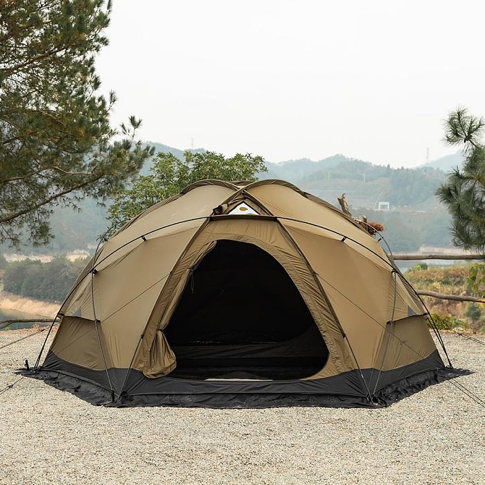 POMOLY Dome X4 | Freestanding Tent Dome Hot Tent Large Round Tent 2-4 Person Family Tent
