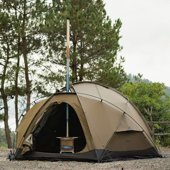 POMOLY Dome X4 | Freestanding Tent Dome Hot Tent Large Round Tent 2-4 Person Family Tent