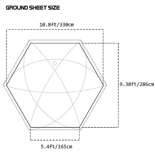 Flame Retardant Ground Sheet For Dome X Series (Stove Area)