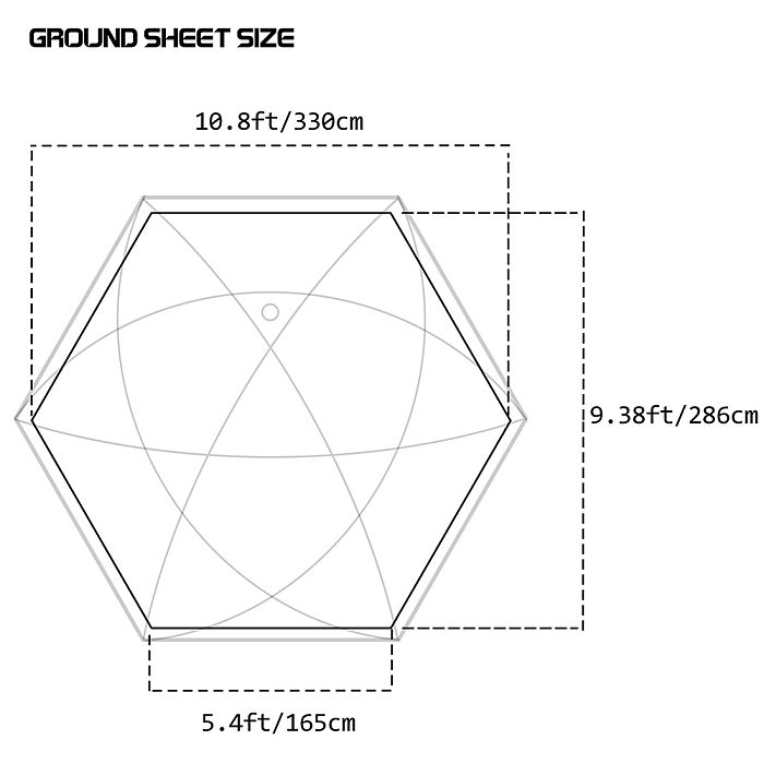 POMOLY Dome X4 | Freestanding Tent Dome Hot Tent Large Round Tent 2-4 Person Family Tent