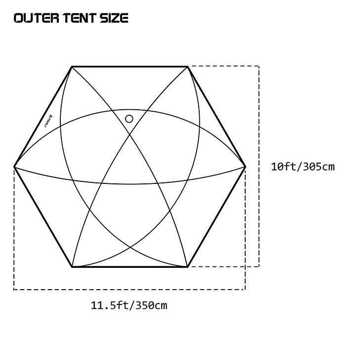 POMOLY Dome X4 | Freestanding Tent Dome Hot Tent Large Round Tent 2-4 Person Family Tent