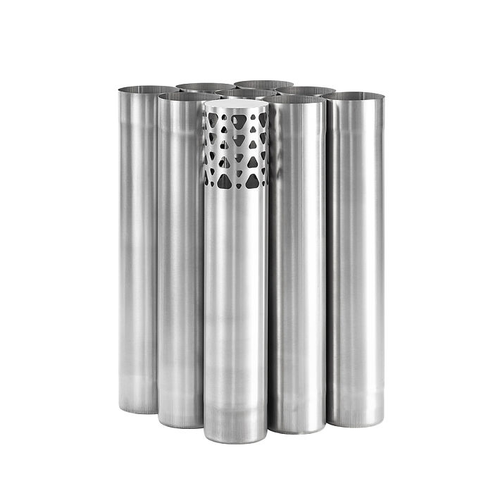Φ2.76in x 14.17in (Φ7cm x 36cm) Titanium Stove Pipe Set | Detachable Assembled Stove Chimney Non Rolling Solid Section Flue | POMOLY New Arrival