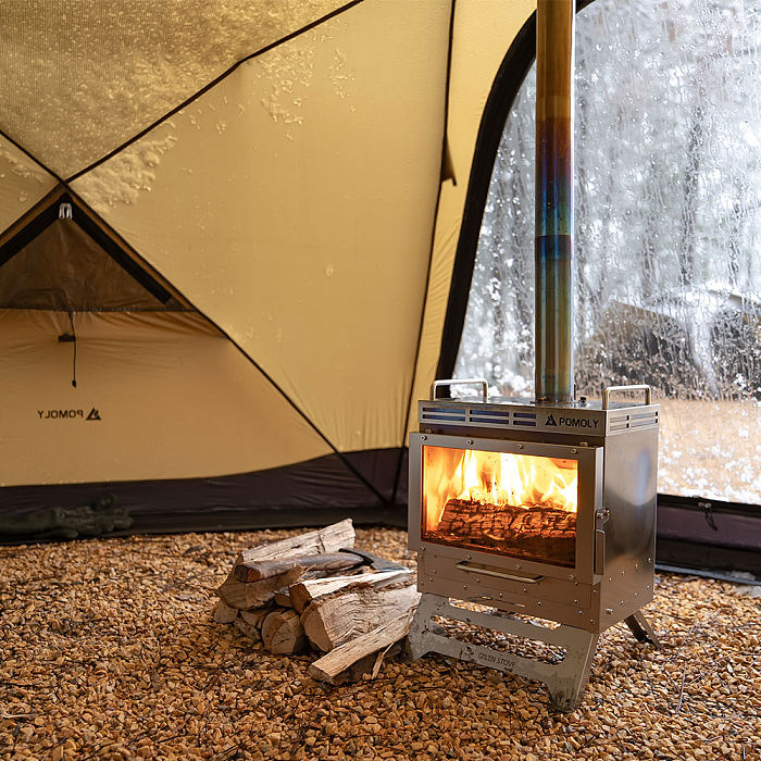 【Pre Order】Dweller-Ti Titanium Wood Stove | Segmented Titanium Chimney Version | POMOLY & GREEN STOVE New Arrival