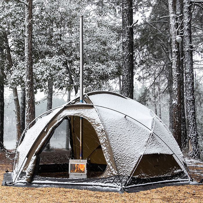 POMOLY Dome X4 | Freestanding Tent Dome Hot Tent Large Round Tent 2-4 Person Family Tent