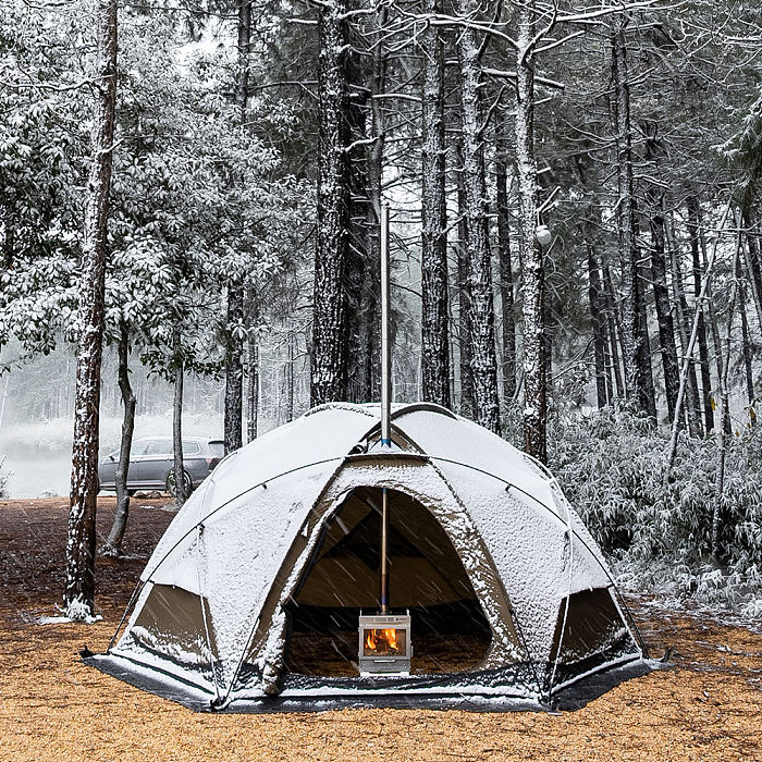 POMOLY Dome X4 | Freestanding Tent Dome Hot Tent Large Round Tent 2-4 Person Family Tent